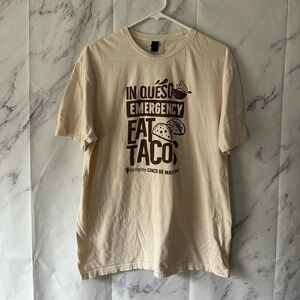 IN QUESO EMERGENCY EAT TACOS CINCO DE MAYO T-SHIRT MENS LARGE